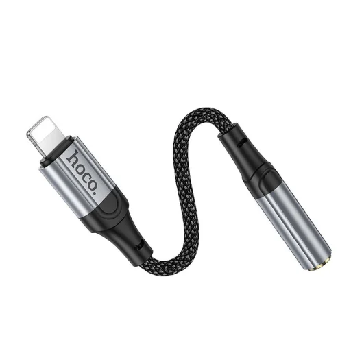 Hoco LS36A fém szürke Lightning to Jack 3,5 mm adapter - 6