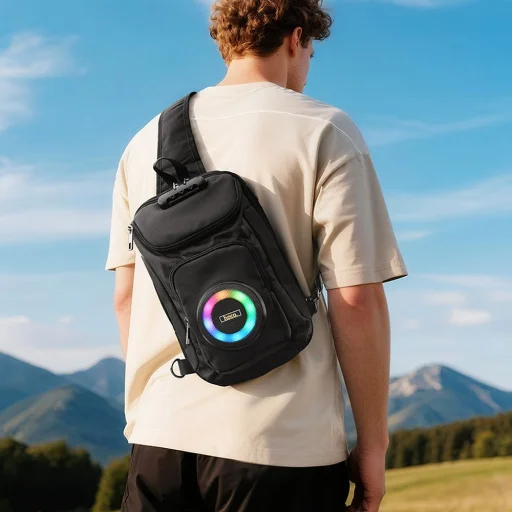 Hátizsák alakú Bluetooth Hangszóró 8W 3h 6L Hoco HC42 fekete - 7