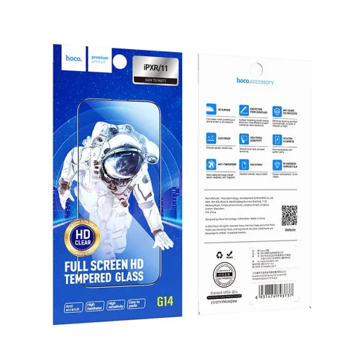 iPhone XR / 11 Hoco HD 5D Guardian shield üvegfólia 10 db fekete - 8