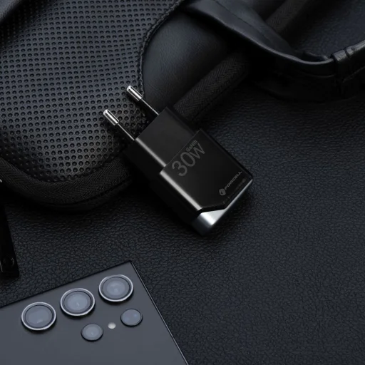 Forcell F-Energy Ultra Slim GaN III USB C PD QC4.0 3A 30W B130101-E fekete hálózati töltőadapter - 4