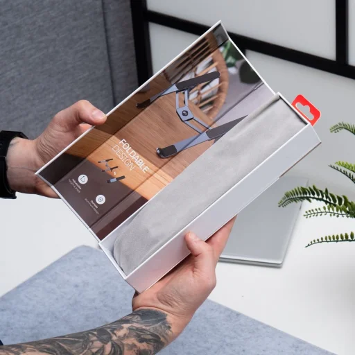 Forcell F-Grip Fold Stand H Pro szürke laptop / tablet tartó, összecsukható - 8