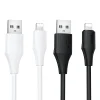 Lightning USB kábel Hoco 2,4A 1 m szilikon fekete thumbnail