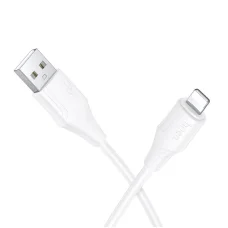 USB A - Lightning Szilikon Kábel Hoco 2,4A 1 m fehér