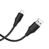 Lightning USB kábel Hoco 2,4A 1 m szilikon fekete thumbnail