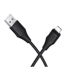 Lightning USB kábel Hoco 2,4A 1 m szilikon fekete