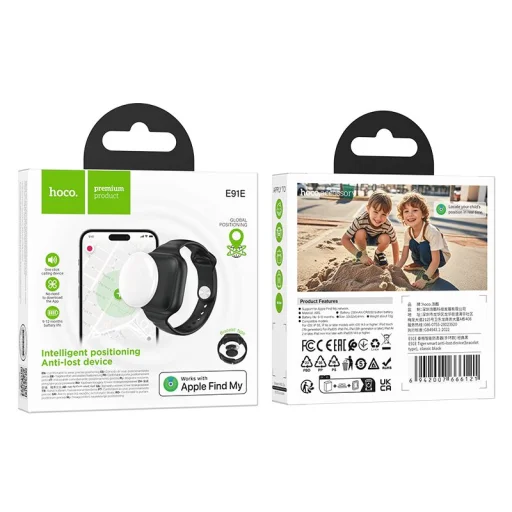 Apple Find My kompatibilis Hoco E91E karkötő típus fekete nyomkövető - 5