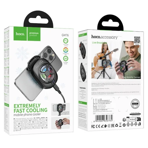 Hoco GM76 telefon hűtőventillátor fekete - 9