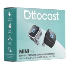 Fekete OTTOCAST Mini Cube T3 vezeték nélküli autós adapter