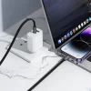 Flat kábel USB C - USB C Hoco 3A 60W 1 m fehér thumbnail