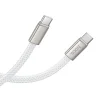 Plochý kábel USB C - USB C Hoco 3A 60W 1 m biely thumbnail