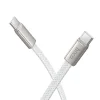 Plochý kábel USB C - USB C Hoco 3A 60W 1 m biely thumbnail