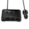 Autós töltő Hoco 2xUSB A + 2xUSB C + 3x szivargyújtó aljzat PD QC3.0 240W Z64 fekete thumbnail