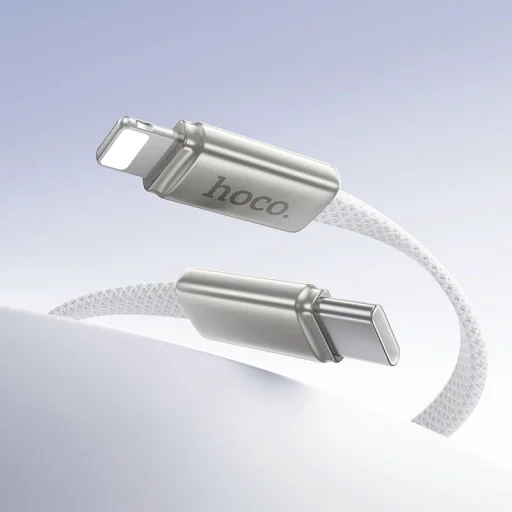 Villámgyors USB C - Lightning Hoco PD 30W 1 m X125 fehér - 3