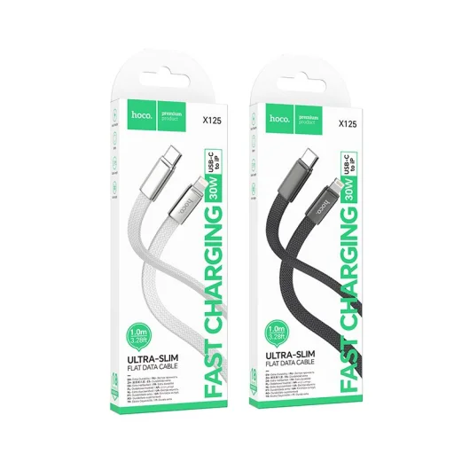 Villámgyors USB C - Lightning Hoco PD 30W 1 m X125 fehér - 5