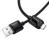 Hoco U146 2,4A 1,2 m LCD kijelzős USB A - Lightning kábel fekete thumbnail