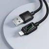 Hoco U146 2,4A 1,2 m LCD kijelzős USB A - Lightning kábel fekete thumbnail