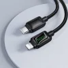 Hoco PD 30W 1,2 m USB C - Lightning kábel LCD-vel fekete thumbnail