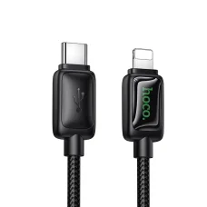 Hoco PD 30W 1,2 m USB C - Lightning kábel LCD-vel fekete