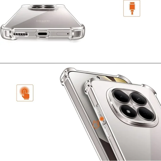 Xiaomi Redmi Note 15 5G Átlátszó Techsuit - Shockproof Clear Silicone tok - 4