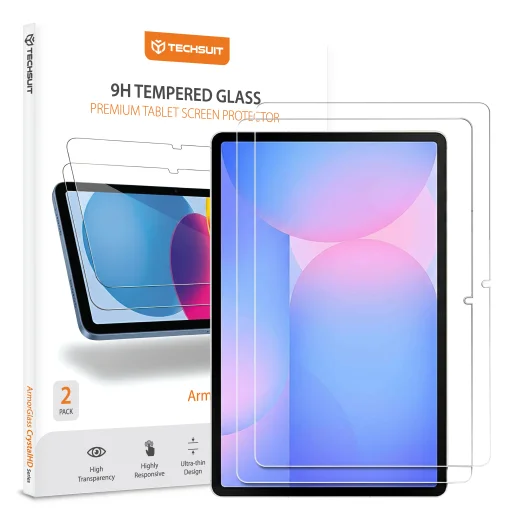 Samsung Galaxy Tab S10 FE Plus Techsuit ArmorGlass CrystalHD (2 db) - Átlátszó üvegfólia - 1