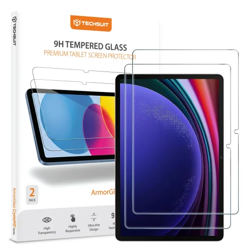 Samsung Galaxy Tab S9 Techsuit - ArmorGlass CrystalHD (2 pack) - Átlátszó üvegfólia - 1