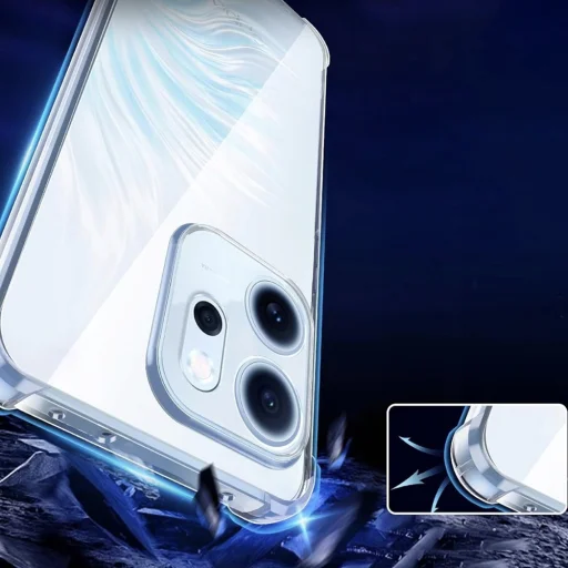 Oppo Reno 15F Techsuit - Shockproof Clear Silicone - Átlátszó tok - 5