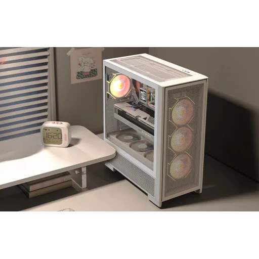 DarkFlash AIRNOVA számítógép ház Fehér (+3 ventilátor) - 8