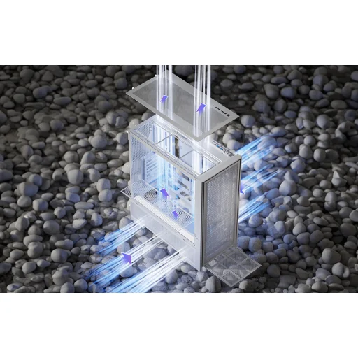 DarkFlash AIRNOVA számítógép ház Fehér (+3 ventilátor) - 10