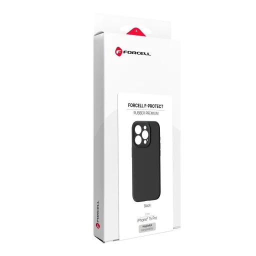 Apple iPhone 15 Pro Forcell F-Protect Prémiové gumené puzdro kompatibilné s MagSafe čierne - 7