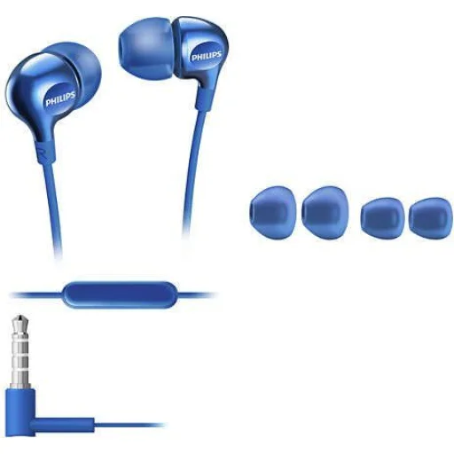 Wired earphones with microphone jack 3,5mm PHILIPS SHE3705BL blue - 2