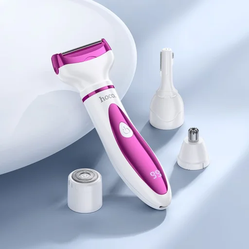 Hoco HP80 4 az 1-ben trimmer és borotva fehér és rózsaszín - 9