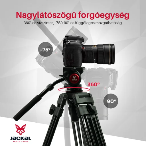 Jackal Monster fluid fejes videó állvány, tripod (158cm) - 4
