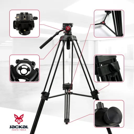 Jackal Monster fluid fejes videó állvány, tripod (158cm) - 5
