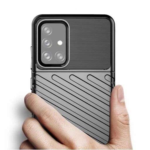 Thunder fokozott védelmet biztosító flexibilis TPU tok SAMSUNG GALAXY A72 5G fekete - 9