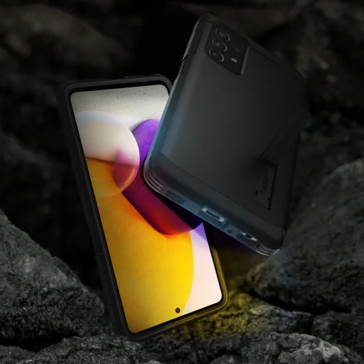 Spigen Tough Armor tok kihajtható támasszal Samsung A72 fekete (ACS02328) - 3