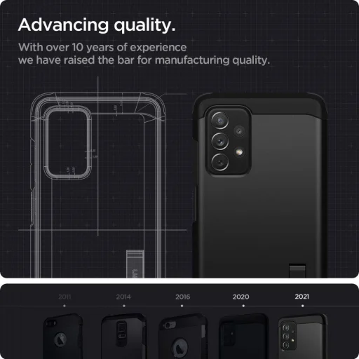 Spigen Tough Armor tok kihajtható támasszal Samsung A72 fekete (ACS02328) - 5
