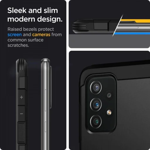 Spigen Tough Armor tok kihajtható támasszal Samsung A72 fekete (ACS02328) - 8