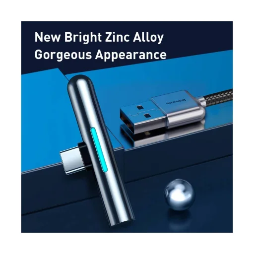 Baseus Iridescent Lamp HW gyorstöltő kábel USB Type-C 40W 0.5m fekete - 9