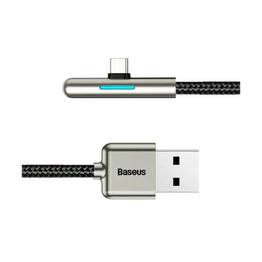 Baseus Iridescent Lamp HW gyorstöltő kábel USB Type-C 40W 0.5m fekete - 2