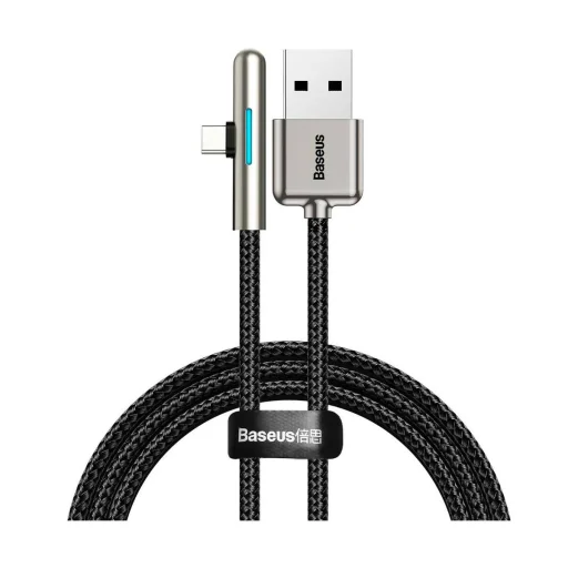 Baseus Iridescent Lamp HW gyorstöltő kábel USB Type-C 40W 0.5m fekete - 4