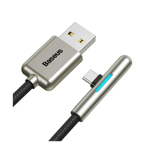 Baseus Iridescent Lamp HW gyorstöltő kábel USB Type-C 40W 0.5m fekete - 5