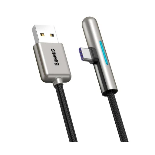 Baseus Iridescent Lamp HW gyorstöltő kábel USB Type-C 40W 0.5m fekete - 1