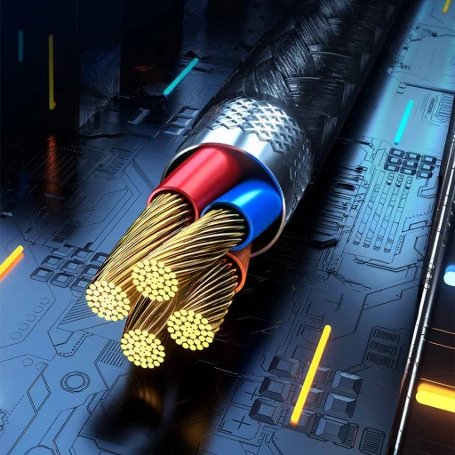 Baseus Iridescent Lamp HW gyorstöltő kábel USB Type-C 40W 1m piros - 14