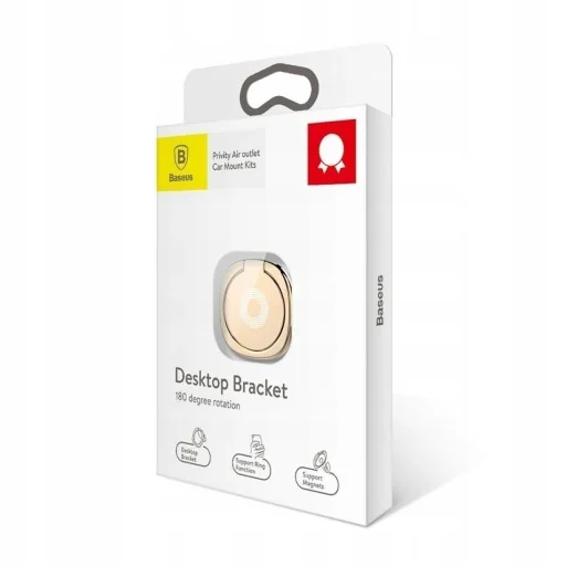 Baseus Privity Ring hátlapi mágnesezhető gyűrű arany - 5