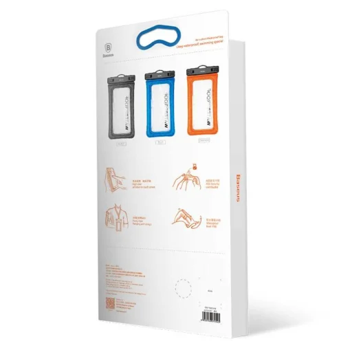 Baseus Air Cushion Univerzális Vízálló tok, tartó 6.0 narancssárga - 12