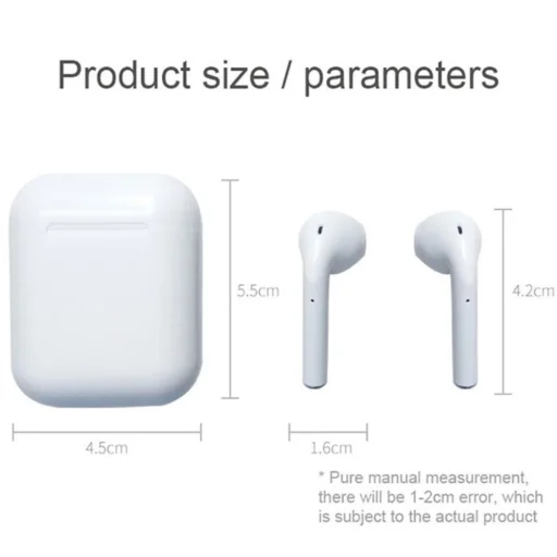 Bluetooth 5.0 I12 TWS vezeték nélküli fülhallgató világoskék - 15