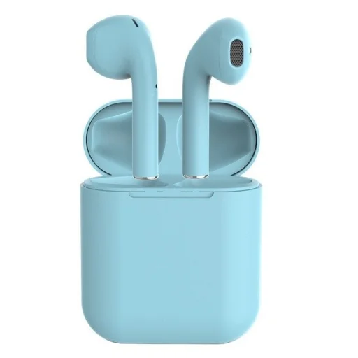 Bluetooth 5.0 I12 TWS vezeték nélküli fülhallgató világoskék - 1