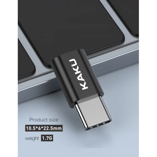 KAKU KSC-531 SHANXING USB TYPE-C - MICRO USB Adapter, átalakító fekete - 4