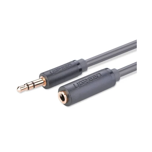 Ugreen AV124 AUX Jack audio adaptér 3.5mm 1m sivý - 1