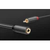  2xRCA kábel (Cinch) jack 3.5 mm 25cm fekete UGREEN AV102 thumbnail